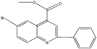 methyl 6-bromo-2-phenyl-4-quinolinecarboxylate Struktur