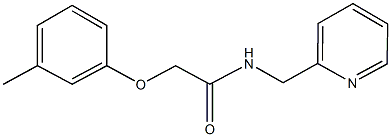 2-(3-methylphenoxy)-N-(2-pyridinylmethyl)acetamide Struktur