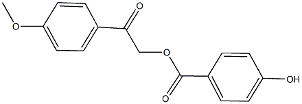 2-(4-methoxyphenyl)-2-oxoethyl 4-hydroxybenzoate Struktur