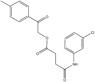 2-(4-methylphenyl)-2-oxoethyl 4-(3-chloroanilino)-4-oxobutanoate Struktur