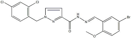 N'-(5-bromo-2-methoxybenzylidene)-1-(2,4-dichlorobenzyl)-1H-pyrazole-3-carbohydrazide Struktur