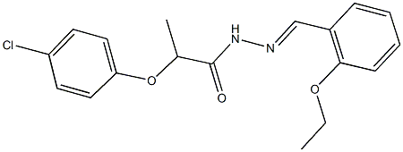 2-(4-chlorophenoxy)-N'-(2-ethoxybenzylidene)propanohydrazide Struktur