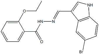 N'-[(5-bromo-1H-indol-3-yl)methylene]-2-ethoxybenzohydrazide Struktur