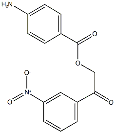 2-{3-nitrophenyl}-2-oxoethyl 4-aminobenzoate Struktur