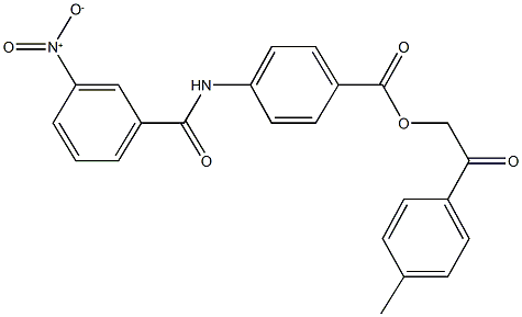 2-(4-methylphenyl)-2-oxoethyl 4-({3-nitrobenzoyl}amino)benzoate Struktur