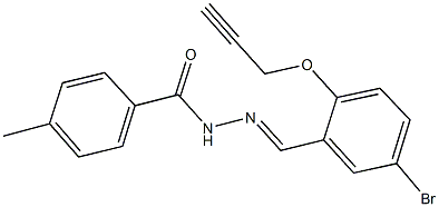 N'-[5-bromo-2-(2-propynyloxy)benzylidene]-4-methylbenzohydrazide Struktur