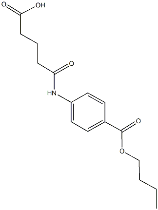 5-[4-(butoxycarbonyl)anilino]-5-oxopentanoic acid Struktur