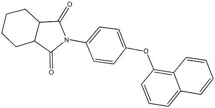 2-[4-(1-naphthyloxy)phenyl]hexahydro-1H-isoindole-1,3(2H)-dione Struktur