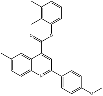 2,3-dimethylphenyl 2-(4-methoxyphenyl)-6-methyl-4-quinolinecarboxylate Struktur