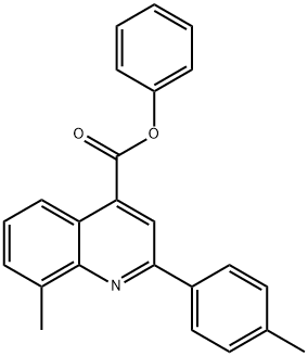 phenyl 8-methyl-2-(4-methylphenyl)-4-quinolinecarboxylate Struktur