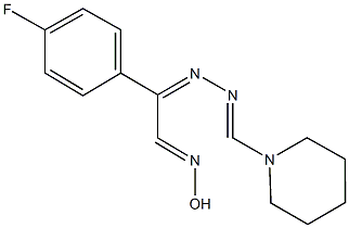 1-piperidinecarbaldehyde [1-(4-fluorophenyl)-2-(hydroxyimino)ethylidene]hydrazone Struktur