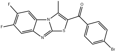 (4-bromophenyl)(6,7-difluoro-3-methyl[1,3]thiazolo[3,2-a]benzimidazol-2-yl)methanone Struktur