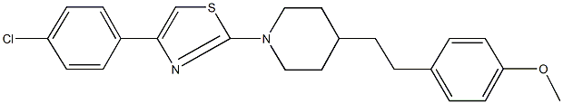 1-[4-(4-chlorophenyl)-1,3-thiazol-2-yl]-4-[2-(4-methoxyphenyl)ethyl]piperidine Struktur