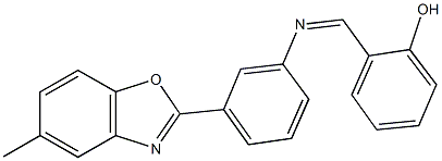 2-({[3-(5-methyl-1,3-benzoxazol-2-yl)phenyl]imino}methyl)phenol Struktur