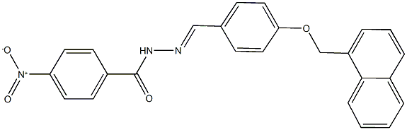 4-nitro-N'-[4-(1-naphthylmethoxy)benzylidene]benzohydrazide Struktur