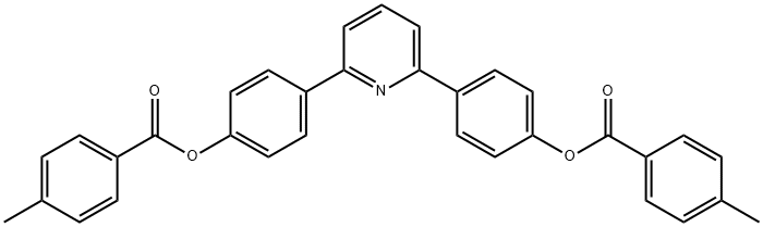 4-(6-{4-[(4-methylbenzoyl)oxy]phenyl}-2-pyridinyl)phenyl 4-methylbenzoate Struktur