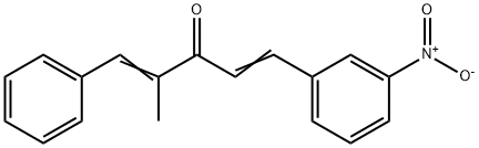 5-{3-nitrophenyl}-2-methyl-1-phenyl-1,4-pentadien-3-one Struktur