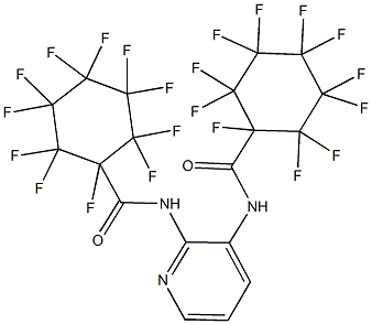 1,2,2,3,3,4,4,5,5,6,6-undecafluoro-N-(2-{[(1,2,2,3,3,4,4,5,5,6,6-undecafluorocyclohexyl)carbonyl]amino}-3-pyridinyl)cyclohexanecarboxamide Struktur