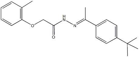 N'-[1-(4-tert-butylphenyl)ethylidene]-2-(2-methylphenoxy)acetohydrazide Struktur