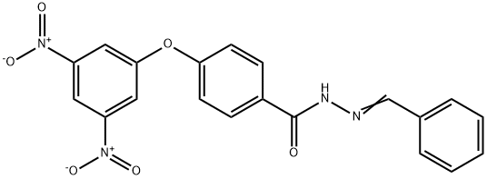 N'-benzylidene-4-{3,5-bisnitrophenoxy}benzohydrazide Struktur