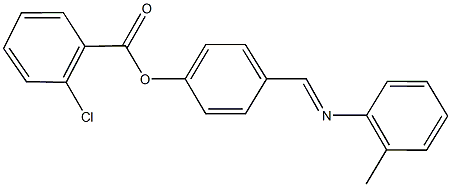 4-{[(2-methylphenyl)imino]methyl}phenyl 2-chlorobenzoate Struktur