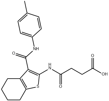 4-oxo-4-{[3-(4-toluidinocarbonyl)-4,5,6,7-tetrahydro-1-benzothien-2-yl]amino}butanoic acid Struktur