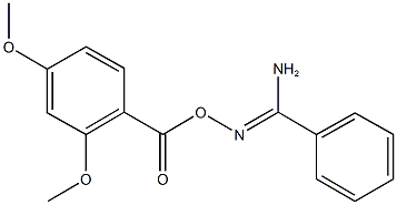 N'-[(2,4-dimethoxybenzoyl)oxy]benzenecarboximidamide Struktur