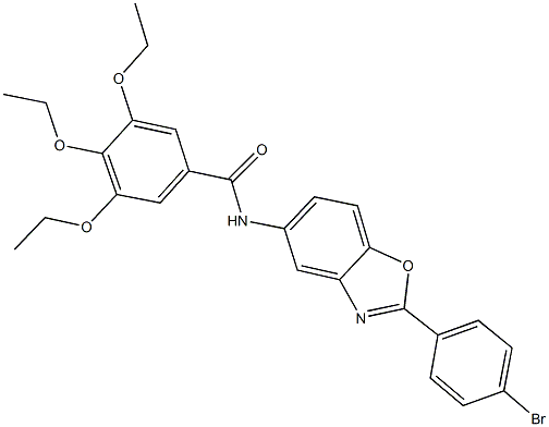 N-[2-(4-bromophenyl)-1,3-benzoxazol-5-yl]-3,4,5-triethoxybenzamide Struktur