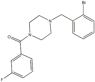 1-(2-bromobenzyl)-4-(3-fluorobenzoyl)piperazine Struktur