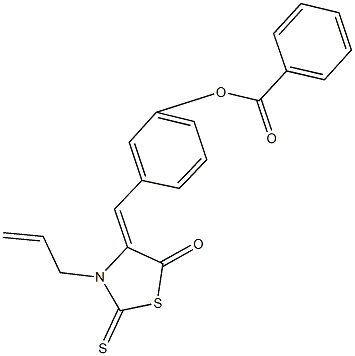 3-[(3-allyl-5-oxo-2-thioxo-1,3-thiazolidin-4-ylidene)methyl]phenyl benzoate Struktur