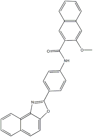 3-methoxy-N-(4-naphtho[1,2-d][1,3]oxazol-2-ylphenyl)-2-naphthamide Struktur