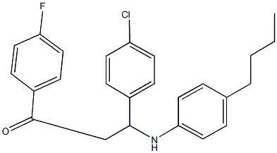 3-(4-butylanilino)-3-(4-chlorophenyl)-1-(4-fluorophenyl)-1-propanone Struktur