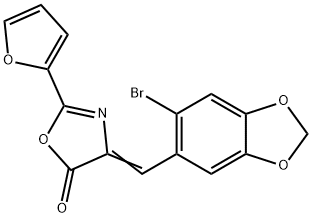 4-[(6-bromo-1,3-benzodioxol-5-yl)methylene]-2-(2-furyl)-1,3-oxazol-5(4H)-one Structure