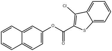 2-naphthyl 3-chloro-1-benzothiophene-2-carboxylate Struktur