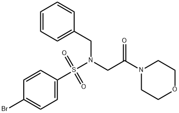 N-benzyl-4-bromo-N-[2-(4-morpholinyl)-2-oxoethyl]benzenesulfonamide Struktur