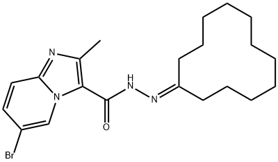 6-bromo-N'-cyclododecylidene-2-methylimidazo[1,2-a]pyridine-3-carbohydrazide Struktur