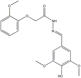 N'-(4-hydroxy-3,5-dimethoxybenzylidene)-2-(2-methoxyphenoxy)acetohydrazide Struktur