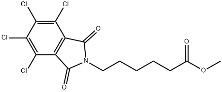 methyl 6-(4,5,6,7-tetrachloro-1,3-dioxo-1,3-dihydro-2H-isoindol-2-yl)hexanoate Struktur