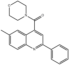 6-methyl-4-(4-morpholinylcarbonyl)-2-phenylquinoline Struktur