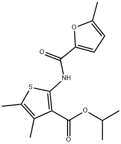 isopropyl 4,5-dimethyl-2-[(5-methyl-2-furoyl)amino]-3-thiophenecarboxylate Struktur