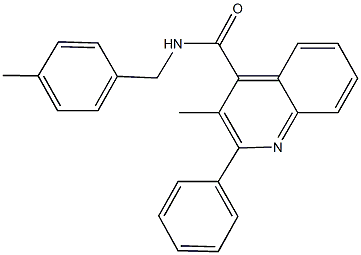 3-methyl-N-(4-methylbenzyl)-2-phenyl-4-quinolinecarboxamide Struktur