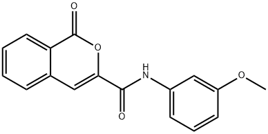 N-(3-methoxyphenyl)-1-oxo-1H-isochromene-3-carboxamide Struktur