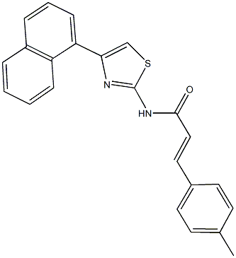 3-(4-methylphenyl)-N-[4-(1-naphthyl)-1,3-thiazol-2-yl]acrylamide Struktur