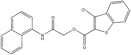 2-(1-naphthylamino)-2-oxoethyl 3-chloro-1-benzothiophene-2-carboxylate Struktur