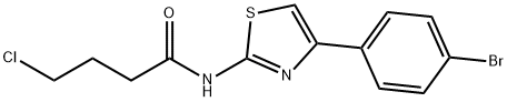 N-[4-(4-bromophenyl)-1,3-thiazol-2-yl]-4-chlorobutanamide Struktur