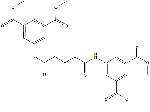 dimethyl 5-({5-[3,5-bis(methoxycarbonyl)anilino]-5-oxopentanoyl}amino)isophthalate Struktur