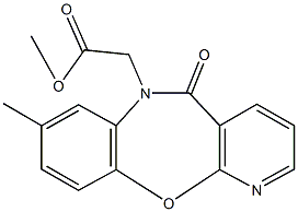 methyl (8-methyl-5-oxopyrido[2,3-b][1,5]benzoxazepin-6(5H)-yl)acetate Struktur