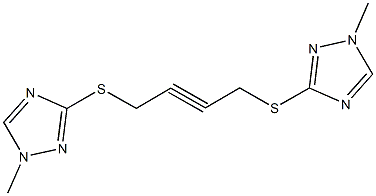 1-methyl-3-({4-[(1-methyl-1H-1,2,4-triazol-3-yl)sulfanyl]-2-butynyl}sulfanyl)-1H-1,2,4-triazole Struktur