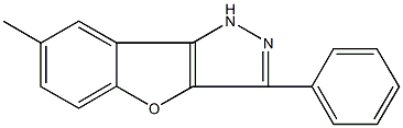 7-methyl-3-phenyl-1H-[1]benzofuro[3,2-c]pyrazole Struktur