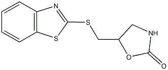 5-[(1,3-benzothiazol-2-ylsulfanyl)methyl]-1,3-oxazolidin-2-one Struktur